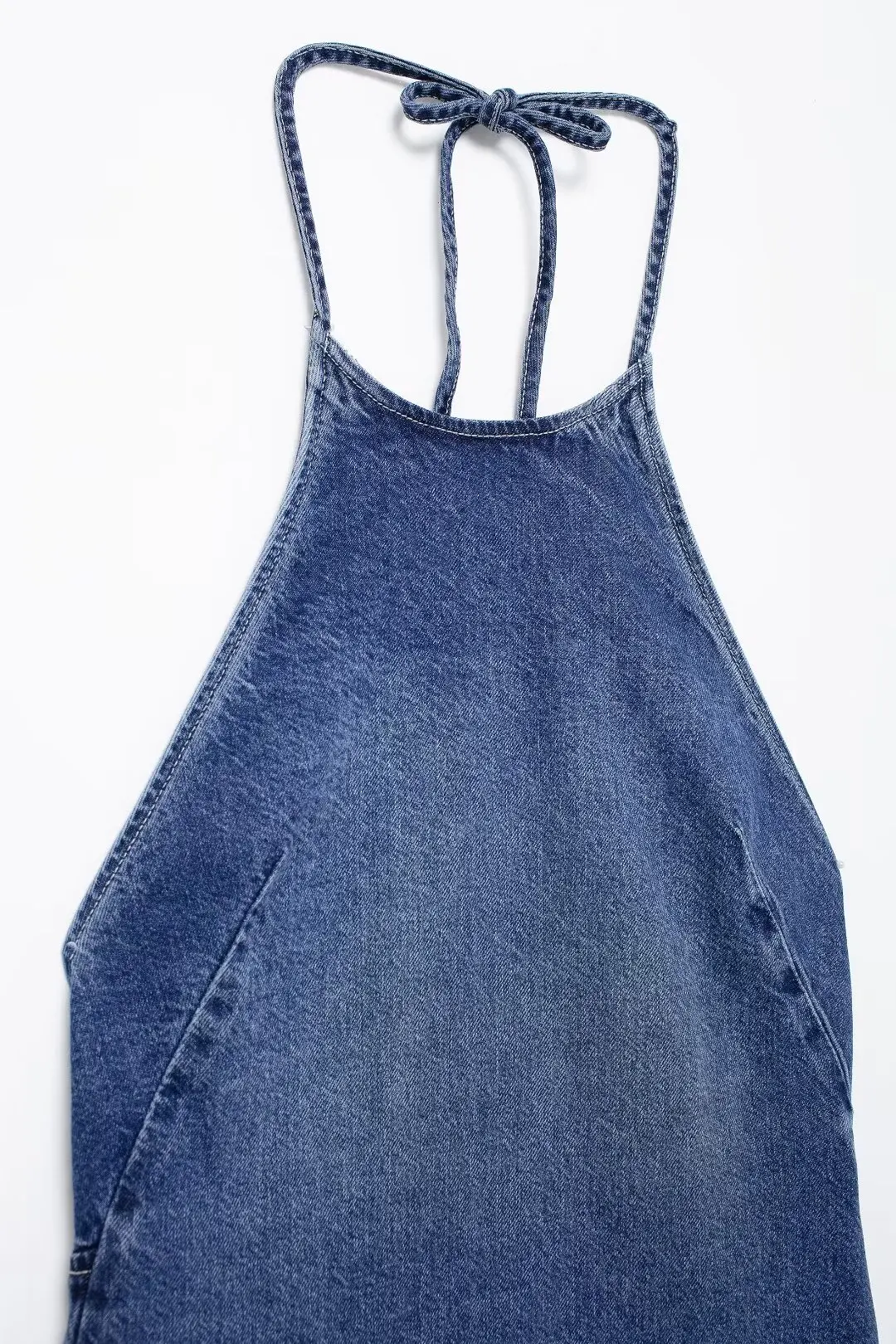 Mini abito da donna in Denim con lacci jolly Casual di nuova moda 2024 da donna abito da donna senza schienale senza maniche retrò abiti Mujer