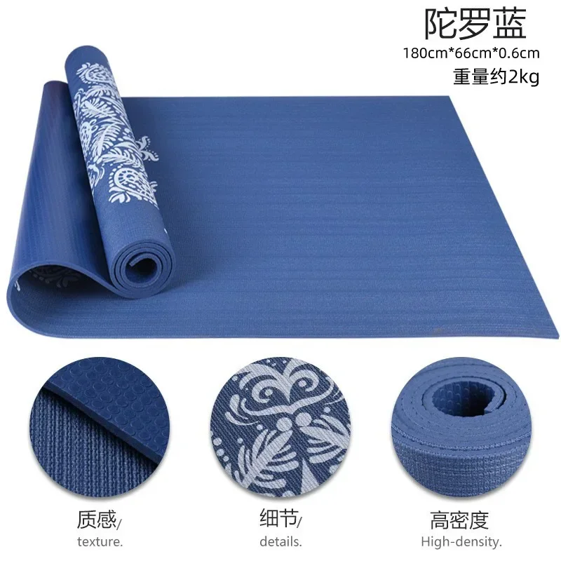 PVC Yoga Mat Oversized Lengthened Non-slip High Density Silent Shock Absorption Fitness Dance Floor Mat Thickened