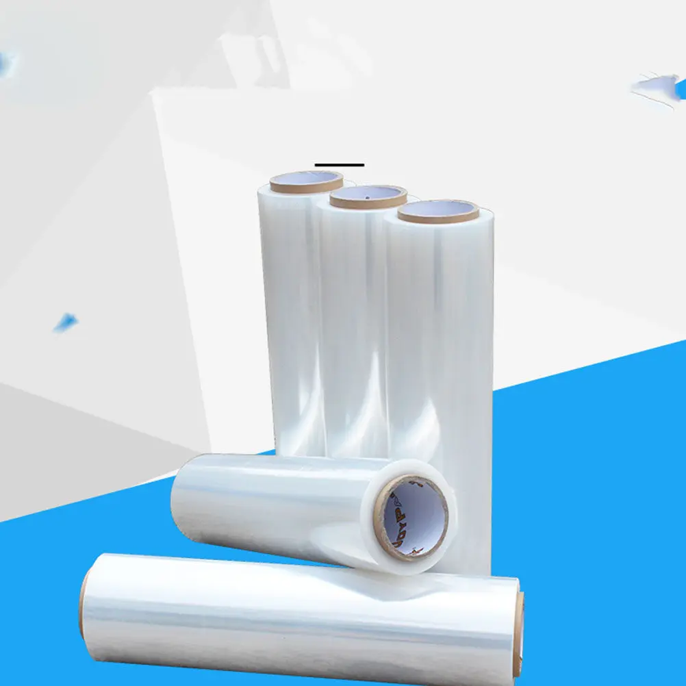 1 Roll 160M Clear Stretch Film Packing Wrap Self-Adhesive Wear-Resistant Wrap Film for Moving Storage Household Pallet