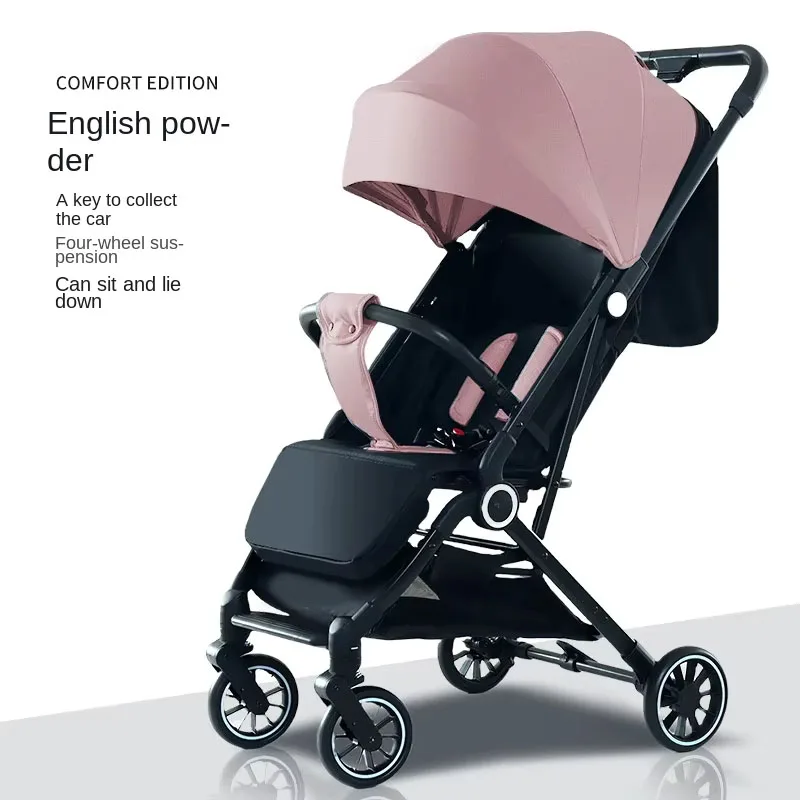 

Two-way Seat Baby Stroller High Landscape Lightweight Folding Newborn Travel Stroller Adjustable Shock-absorbing Stroller