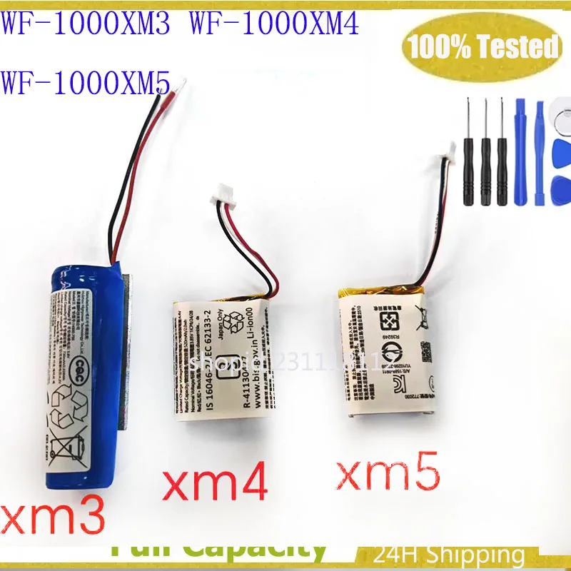Wireless Headset Battery For Sony WF-1000XM3 WF-1000XM4 WF-1000XM5 Charging Case battery + Tools