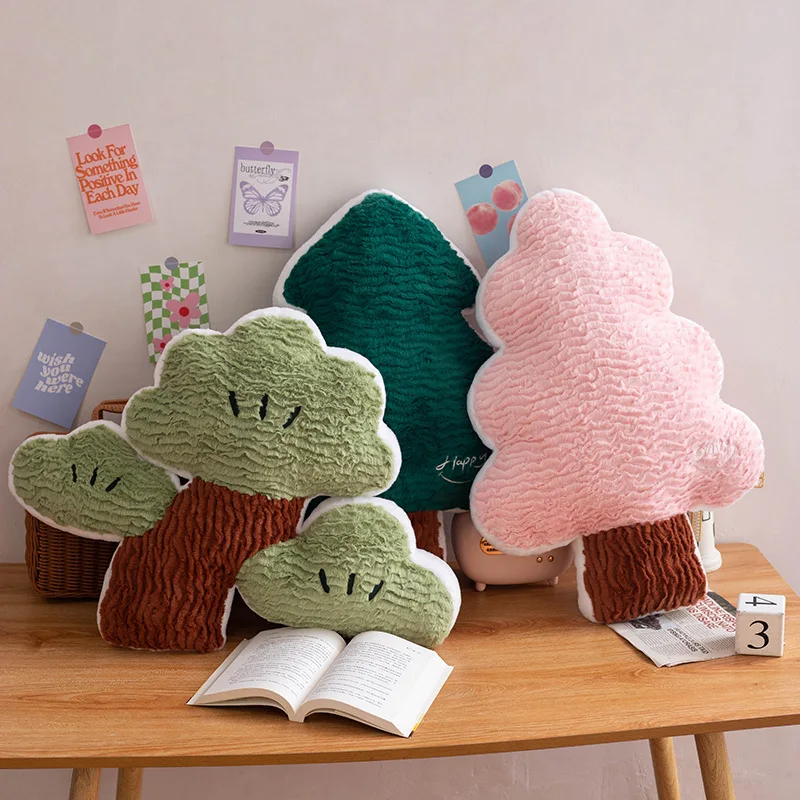 

45/65cm Simulated Pine Fir Cherry Blossom Plush Throw Pillow Soft Napping Pillow Living Room Room Sofa Decorative Cushion