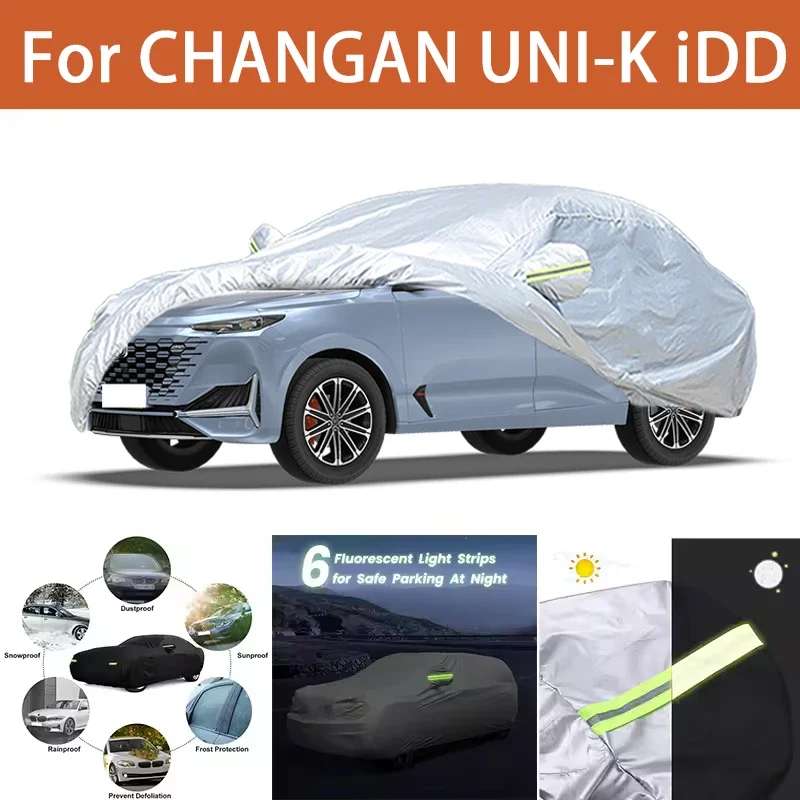 

For CHANGAN UNI-K IDD Car Cover Outdoor Protection Covers Snow Sunshade Waterproof Dustproof Exterior UV Car Accessories