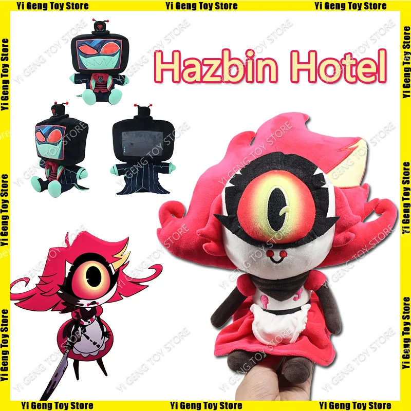 

Hazbin Hotel Vox 28cm Nifty Plush Toy Short Stuffed Doll Pillow Anime Collectible Model Kid Gift for Birthday