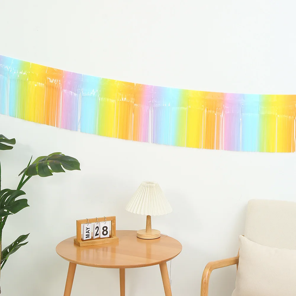 30x300cm Folie Fransen Girlande Luft schlangen Banner Wandbehang Fransen Vorhang Hintergrund Banner für Hochzeit Geburtstags feier Dekorationen – Detail 3