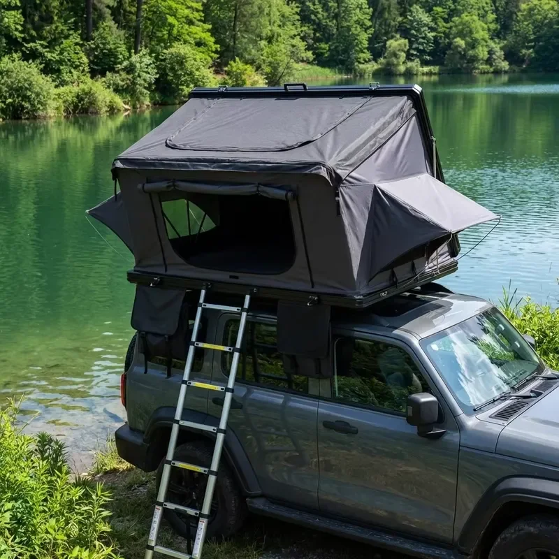 Upgraded Waterproof Hard Shell Roof Top Tent Camping Durable SUV Outdoor 2-3 Person Four-Season Double Layer Quick Automatic