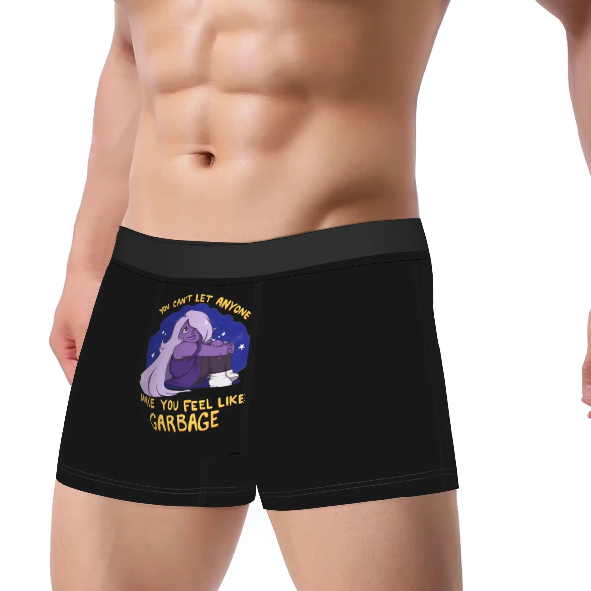 Men Amethyst Underwear Steven Universe Novelty Boxer Briefs Shorts Panties Male Breathable Underpants Plus Size