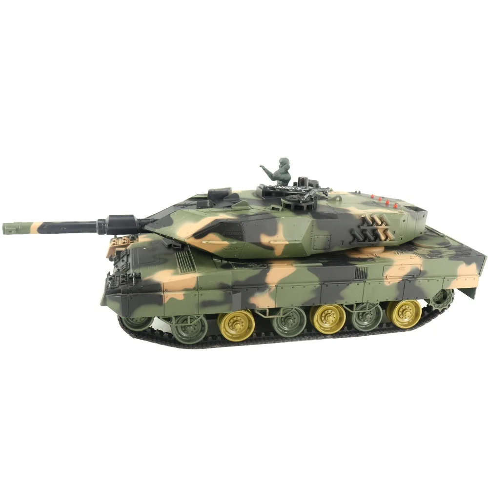 2024 Henglong Germany 2.4g Remote Control Simulation Tank Gun Type 1:24 Heavy Smoke Emission Sound Effect Model Children'S Gift