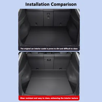 適用於特斯拉 Model Y 的 Juniper 後行李箱墊,全覆蓋後行李箱,兩側防護,座椅靠背保護墊,防污墊 6 最佳銷售 後車廂墊 - №3