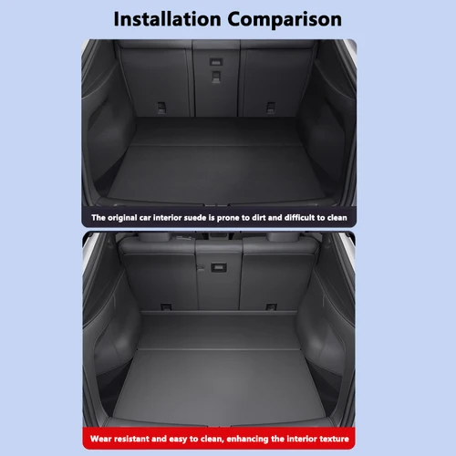 Imagen 2 del producto Estera para maletero Tesla Model Y Juniper, cobertura completa para maletero, protectores de ambos lados, respaldo de asiento, almohadilla protectora, revestimiento de carga, estera antisuciedad