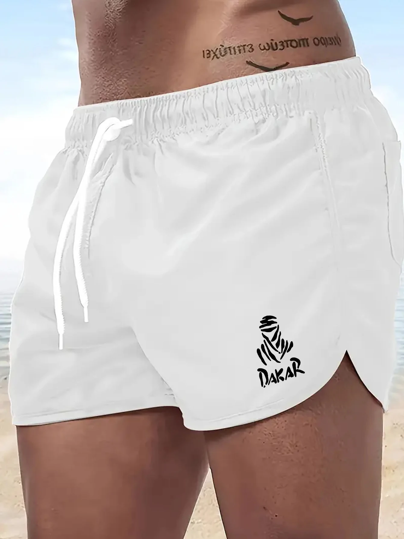 

Men's Swim Shorts Swim Trunks Quick Dry Board Shorts Bathing Suit Breathable Drawstring With Pockets for Surfing Beach Summer