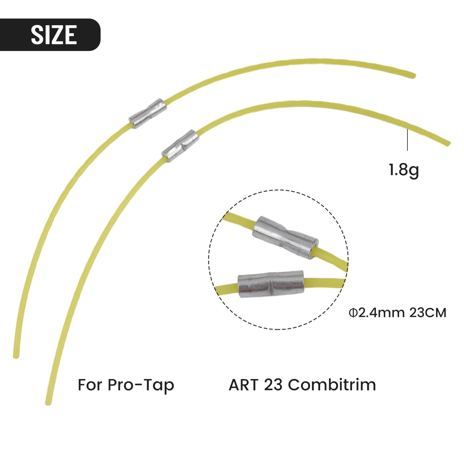 Replacement Trimmer Line for Black and Decker ART23 COMBITRIM Model F016800174 3.5mm x 23CM Spool Line 10 Count