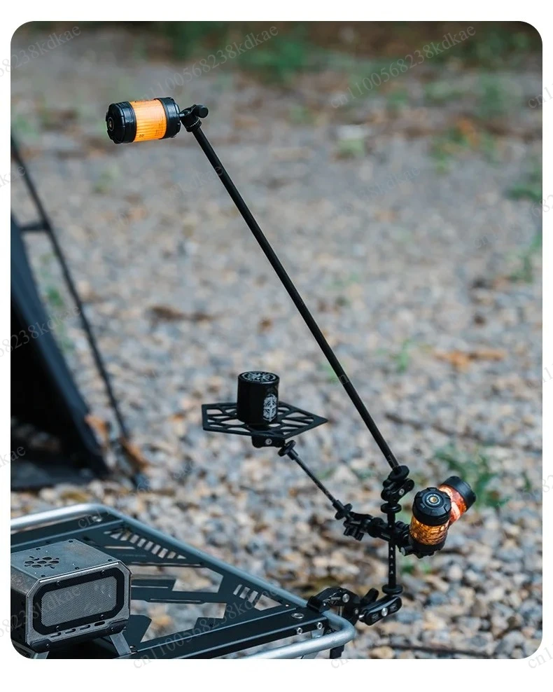Aluminum Alloy Claw Shape Light Stand Adjustable Modular Portable Camping Tactical Lighting Bracket
