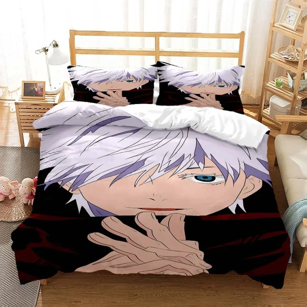 Jujutsu Kaisen Digital Comfortable Duvet Quilt Cover Pillowcase Bedding Set Children Bedroom Decoration Home Textile