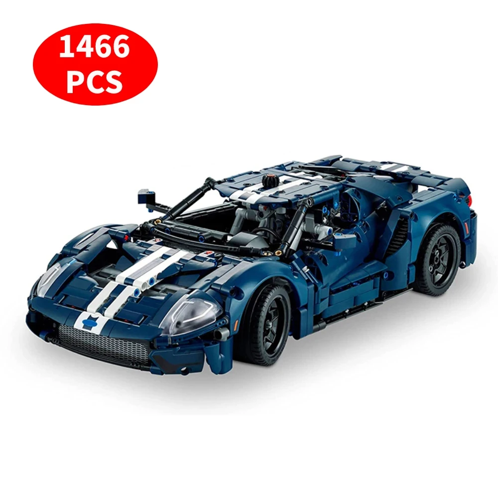 1446Pcs Technical Forded GT Muscle Sports Car Building Block Vehicle MOC Model Assemble Toy Bricks for Children Birthday Gifts