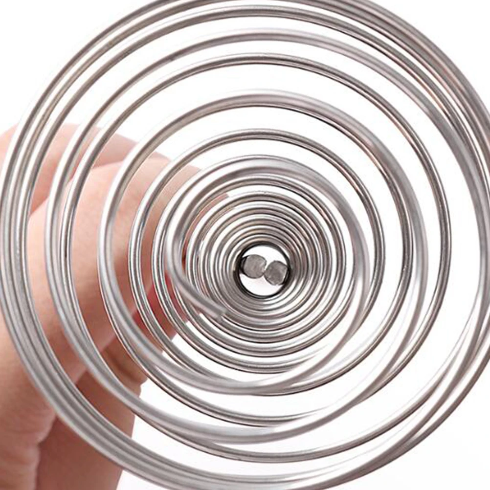 

2Pcs Stainless Steel Egg Whisk Easy Clean Ergonomic Design Semiautomatic Mixer Blending Whisk Cooking Utensil for Eggs