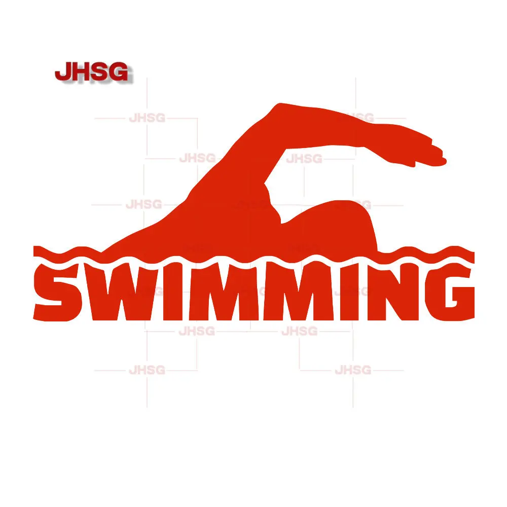 Car Sticker Motorcycle Swimmer Swimming Pool Water Sports Creative Decoration Accessories Waterproof PVC