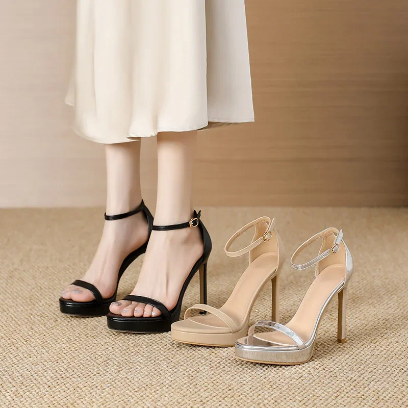 

Size 33-40 Platform 11cm High Heels Stiletto Heel Open Toe Sandals For Women Summer Thin Heel Sandals