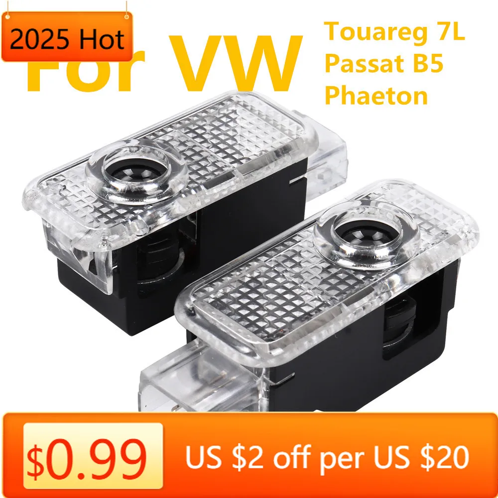 

2025 подстаканники для горячих чашек, 2 шт., светодиодные лампы для дверей автомобиля, лампы для украшения интерьера, аксессуары для VOLKSWAGEN VW Passat B5 B5.5 To