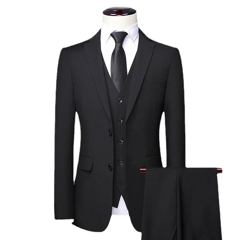 Suit For Men Wedding 3 Pieces 2 Sets Blazers Elegant High Quality Jackets Vest Pants Luxury Coats 2024 Formal Classic Clothing