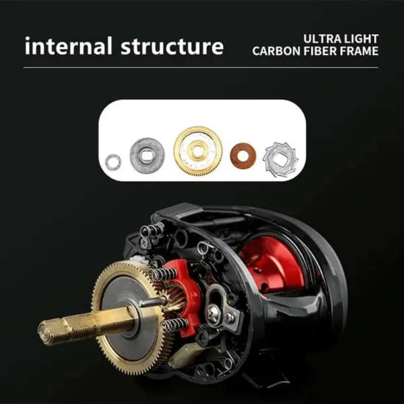 Abu Garcia BLACK MAX3 Baitcasting-Rolle mit 22 Gängen, magnetischer Bremse, 8 kg maximaler Bremskraft, Keramik-Schnurführung, Salzwasser-Angelrolle – Detail 8