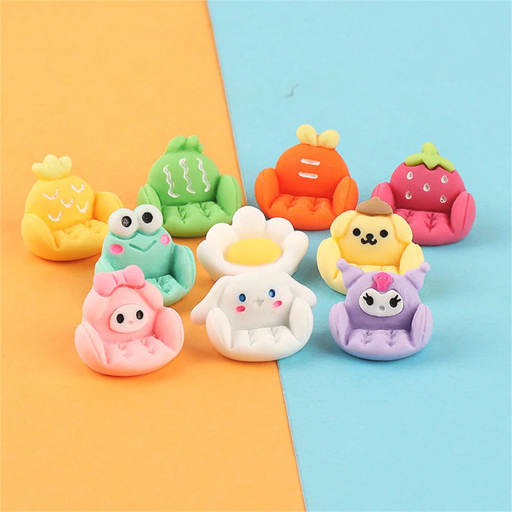 Cartoon fruit 3D small sofa DIY hair clip headband refrigerator sticker mouthwash cup cream gel mobile phone resin accessories