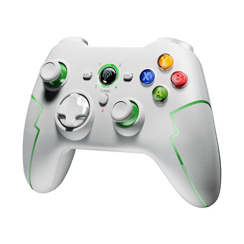 

9013 Pro Wireless Gamepad PC Controller Compatible with PS3/PC/Laptop/Phone/Smart TV, Hall Effect, White-Green