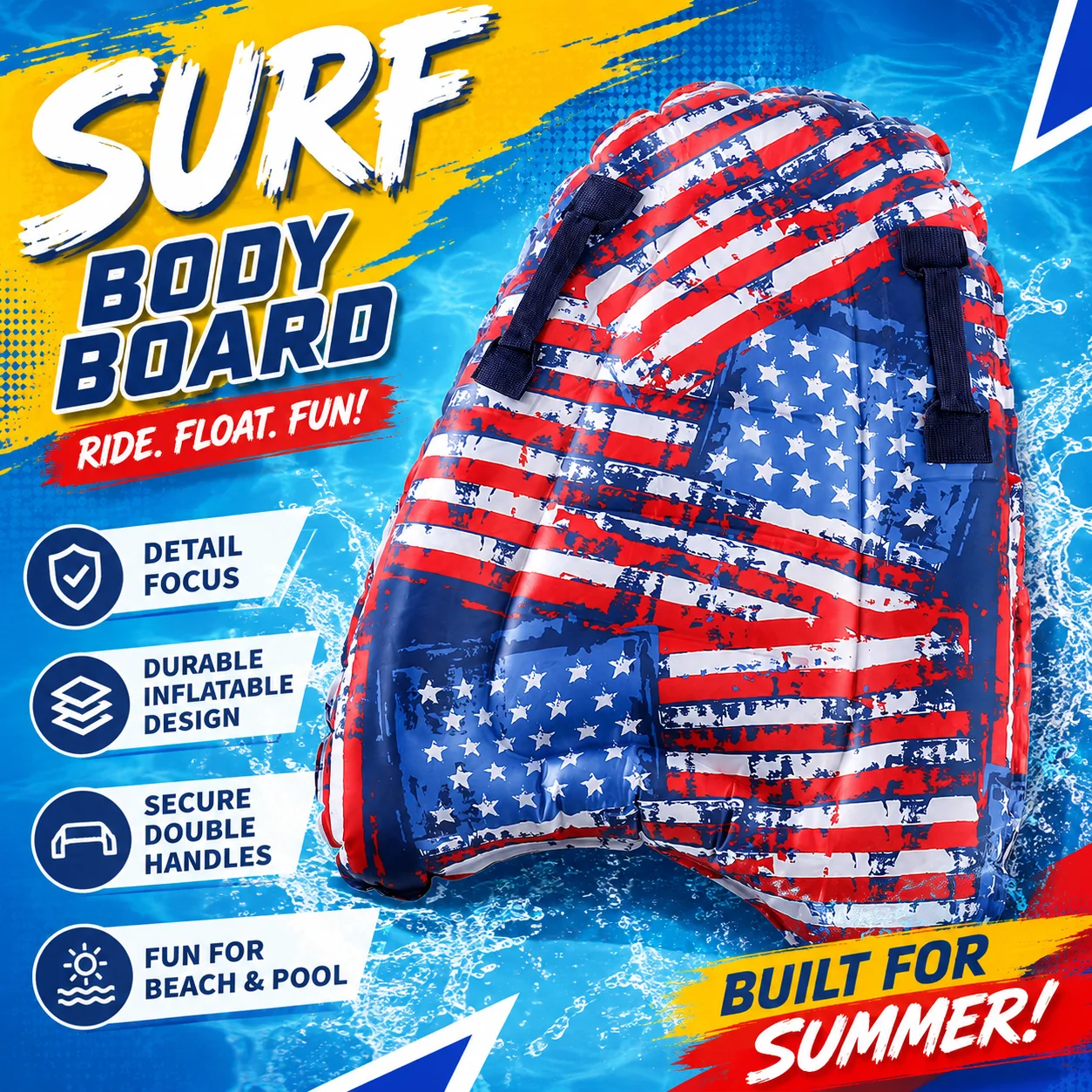 บอร์ดลอยน้ำแบบเป่าลม บอร์ดโต้ค - Bodyboard Boogie Board บทวิจารณ์และราคา