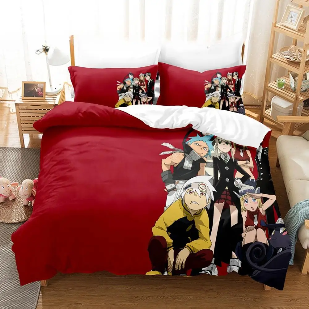

New 3D Cartoons Soul Eater Bedding Set Single Twin Full Queen King Size Bed Set Adult Kid Bedroom Duvet Cover Sets Home Textiles