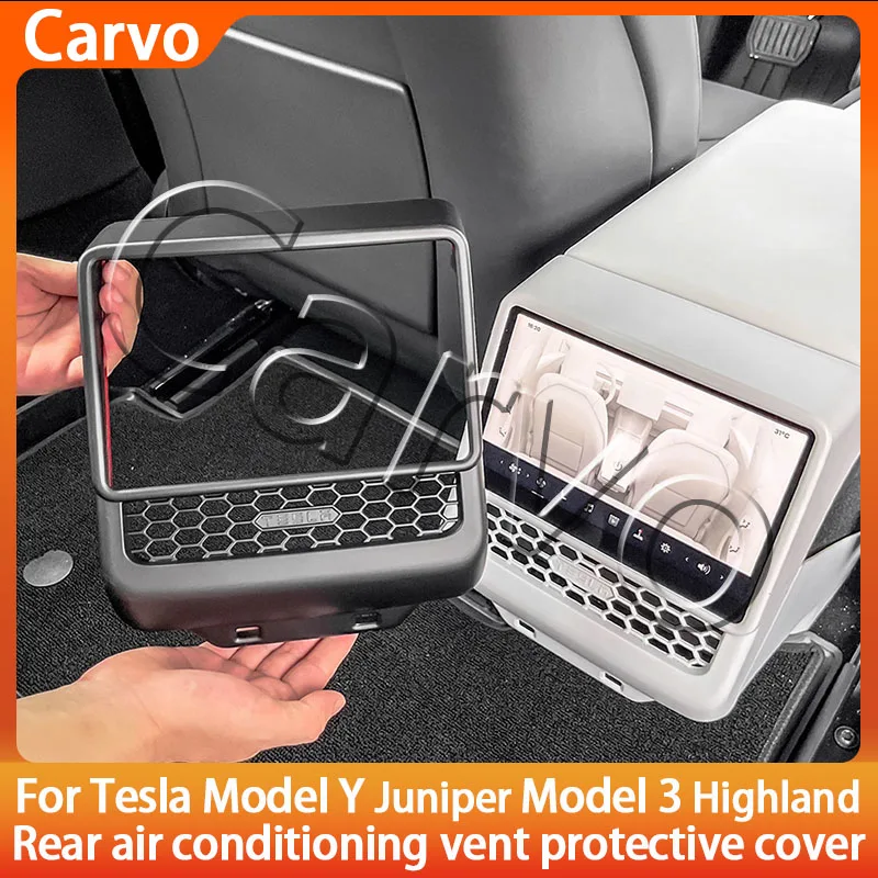 

Rear Air Outlet Frame for Tesla Model 3+/Model Y Juniper 2025 Rear Screen Cover Back Air Vent Trim Protective Cover Accessories