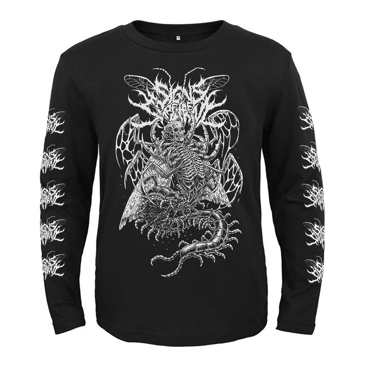 Vintage Deathcore Rock Band Signs of The Swarm T Shirt Men/Women Harajuku Hip Hop Streetwear Cotton Long Sleeve Tee Shirts