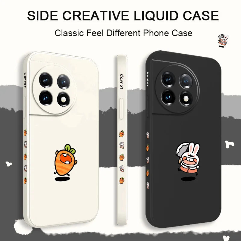 الهروب الجزرة جراب هاتف ل Oneplus 13 13R 12 12R 11 11R 10 10R 10T 9R 9RT 9 8T 8 7T Pro 5G غطاء سيليكون سائل