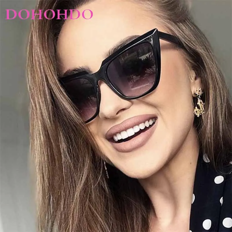 

DOHOHDO Fashion Cat Eye Square Frame Sunglasses Women Vintage Brand Designer Sun Glasses Female Retro Shades Oculos De Sol UV400