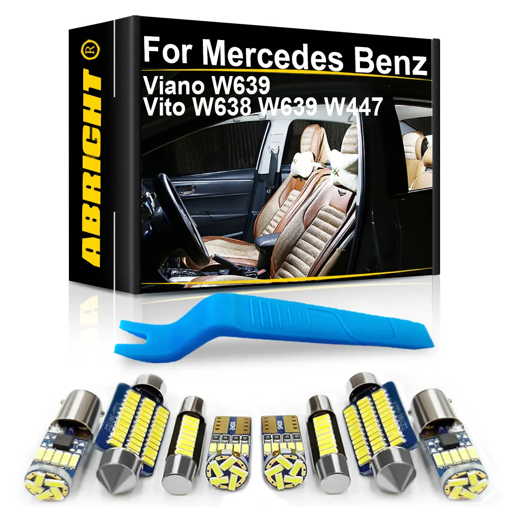 

Автомобильный светодиодный внутренний светильник для Mercedes Benz Vito W447 W638 W639 Запчасти Viano W639 1996-2012 2015 2016 2017 2018 Аксессуары Canbus