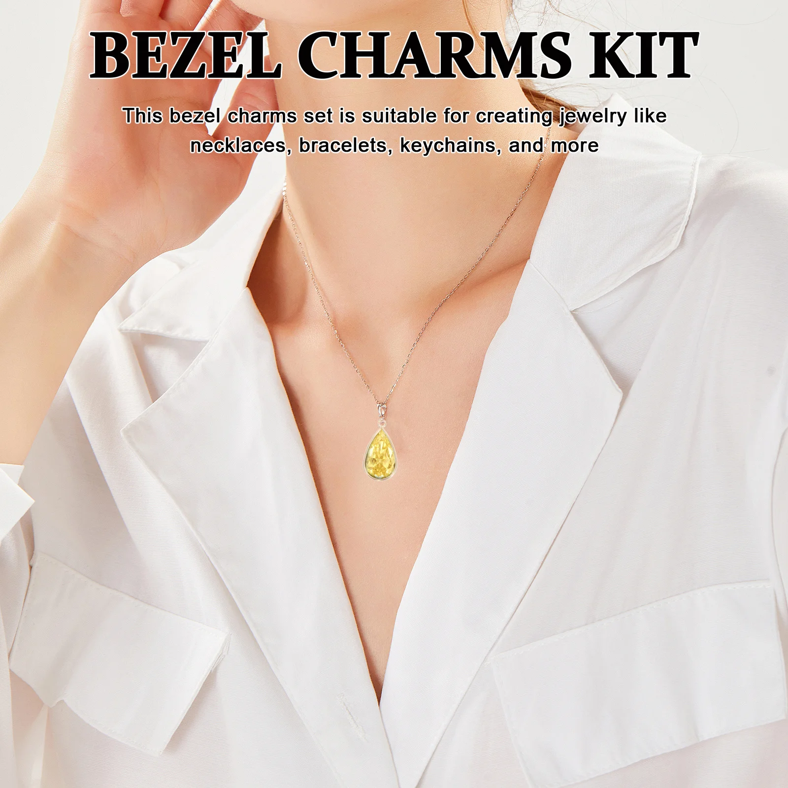 30 قطعة قلادة قطرة الماء الحافة المجوفة السحر سبيكة الإطار DIY بها بنفسك صنع المجوهرات قلادة سوار لوازم الإبداعية الراتنج الحواف