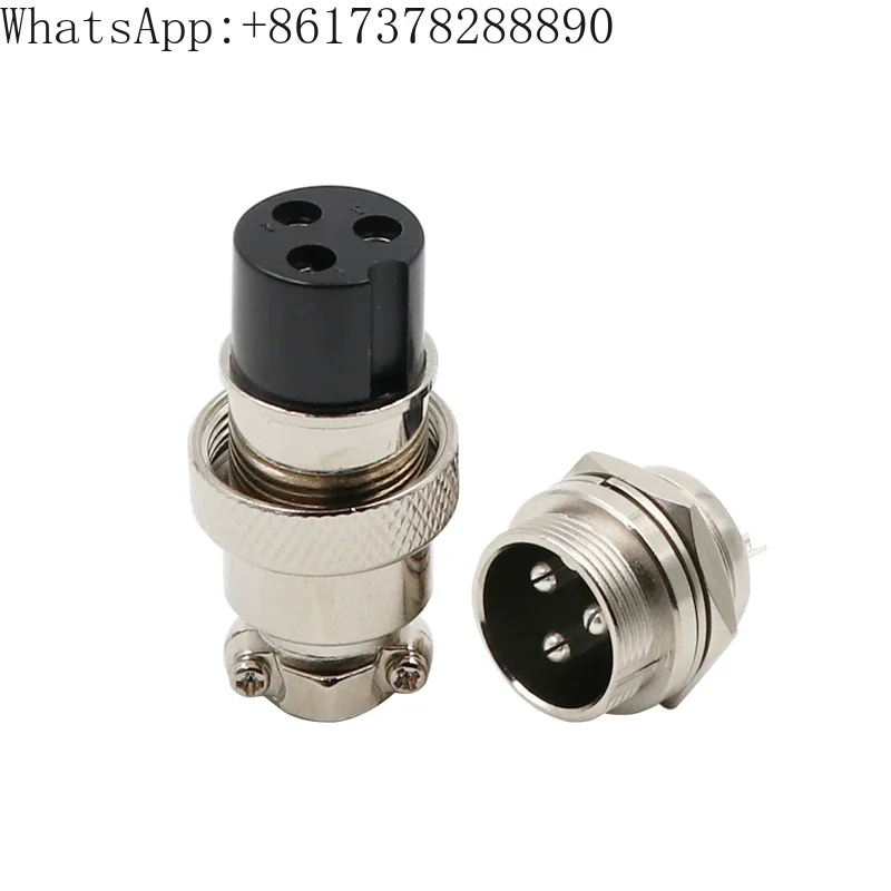 3PCS  Aviation plug socket GX20-3 core 5 core 6-7-8-9 hole 12-pin male and female connector wire connector