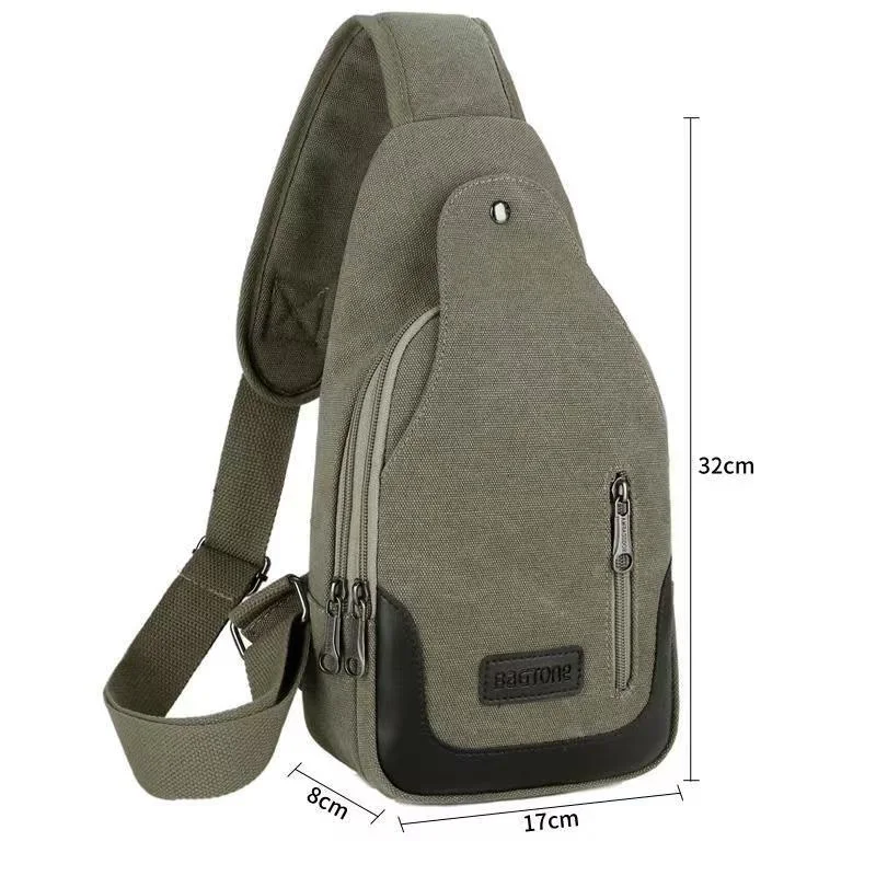 Xierya Men Crossbody Bag High Quality Shoulder Bags for Man Outdoor Fashion Casual Canvas Shoulder Bags Luxury Travel Bag Green