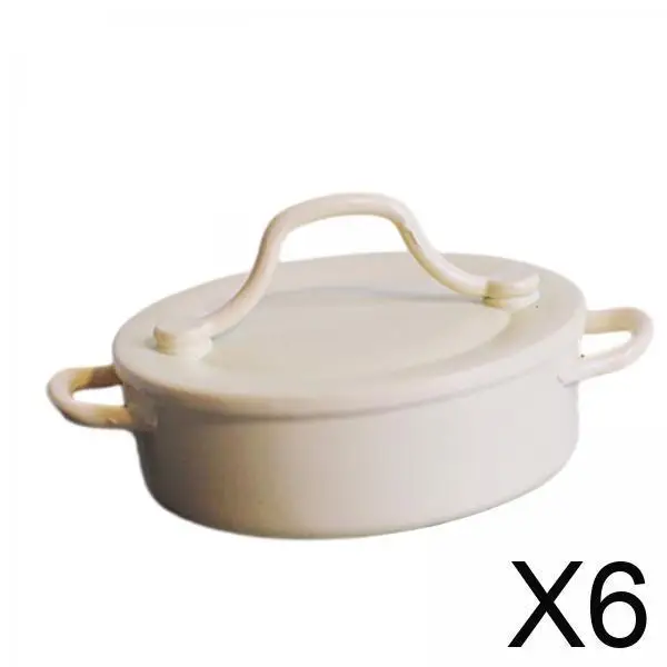 

1/12 Scale Dollhouse Cookware Miniature Soup Pot Realistic Alloy Toy Kitchen Set for Pretend Play and Miniature House Kit