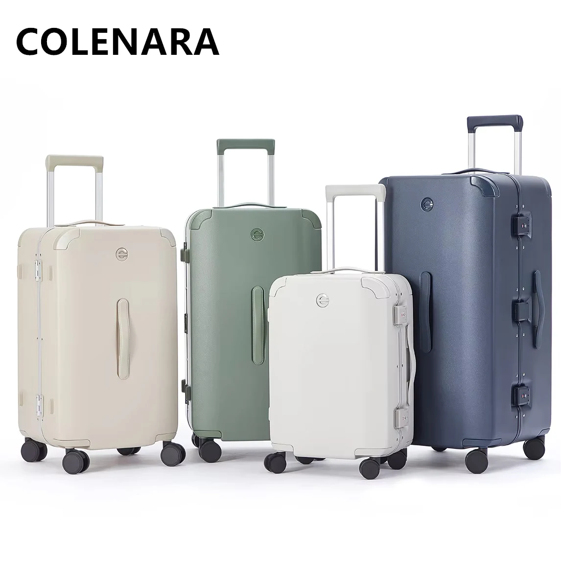 COLENARA Nuova Valigia 20 Pollici PC Scatola d'imbarco 24 "26" 28 "30 Pollici Trolley di Grande Capacità Borsa da Viaggio con Ruote Bagagli
