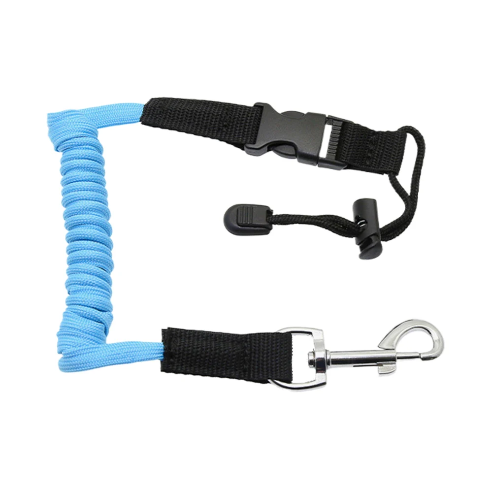 Kayak Paddle Leash Elastic Canoe Leash Adjustable Anti-lost Rope Quick Release Surfing Coiled Lanyard for Kayak Canoe Surfboard
