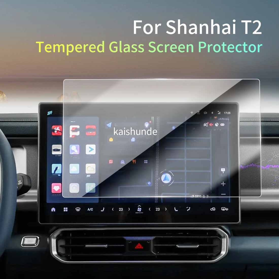 

Car Stickers Meters Protector For24 JIERU shanhai T2 Tempered Glass Protective Film Display Navigation Vehicle