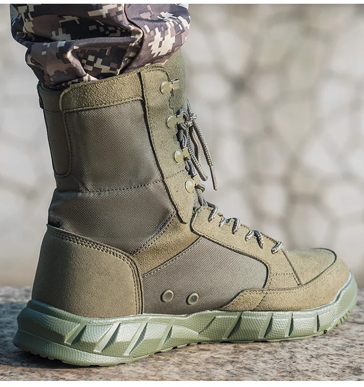 Męska Outdoor Desert buty taktyczne zieleń wojskowa Ultralight oddychająca wiosna jesień turystyka buty treningowe buty wojskowe bojowe