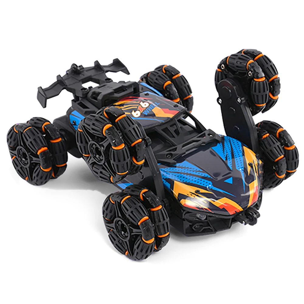 9IMOD RC Car 6 Wheel Drive Stunt Spray Car Swing Arm Spray Hand Controlled Drift Deformation Stunt Car with Watch Dual RC Car