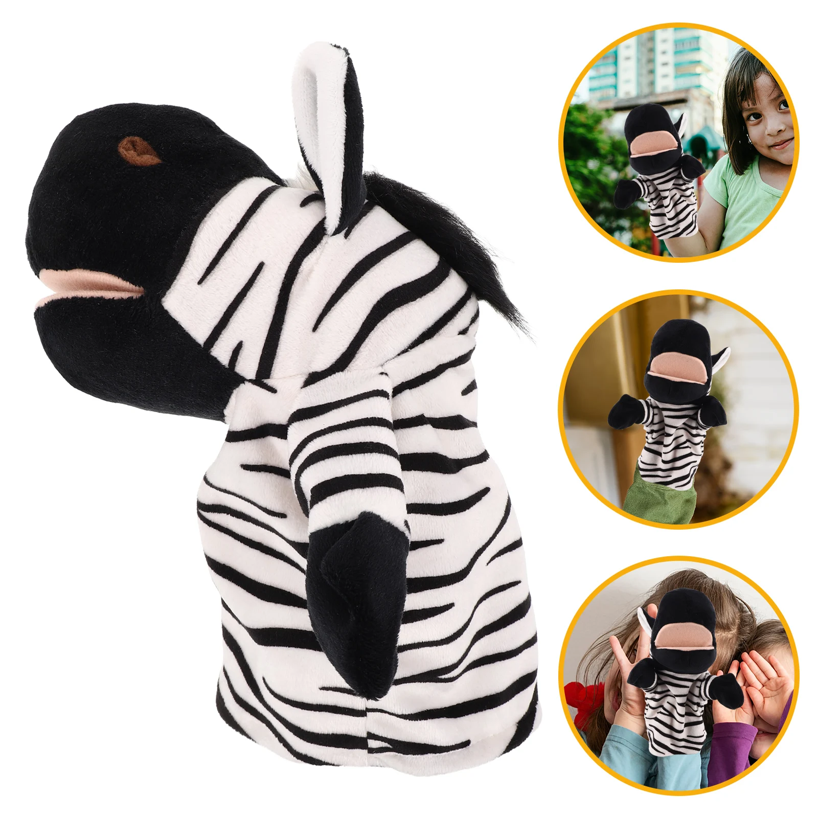 Tierische Handpuppe, Zebra-Fingerpuppe für Kinder, interaktives Geschichtenerzählen für Klassenzimmer, Familienaktivitäten, Geburtstagsfeier