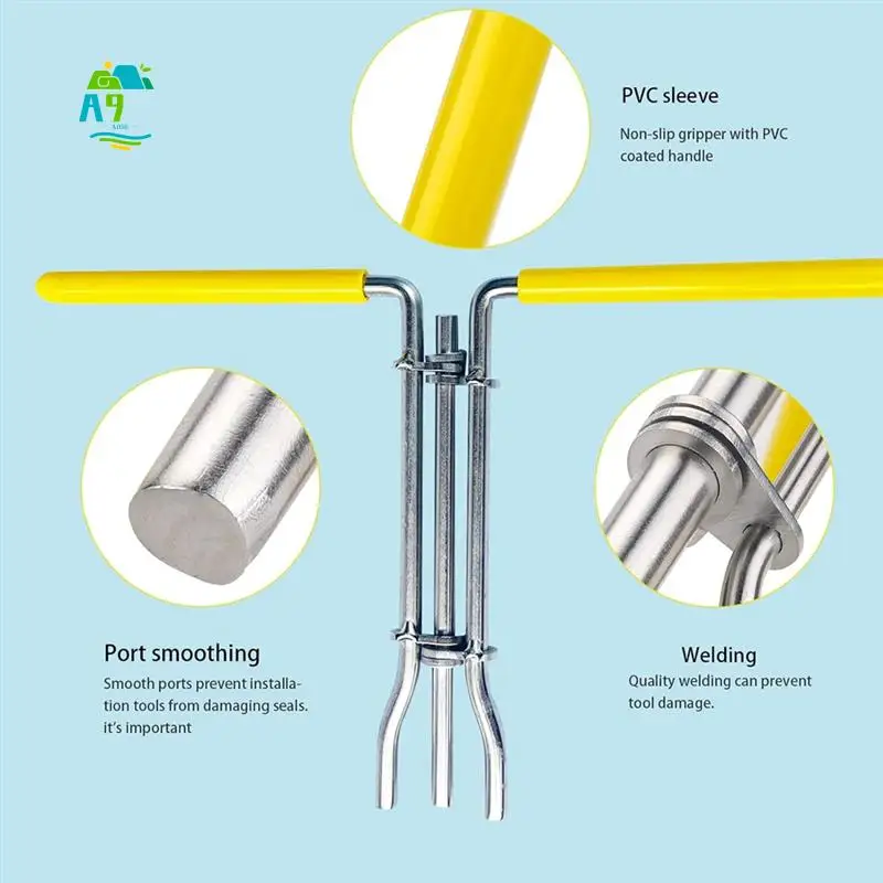 

A09E-Hydraulic Cylinder Rod Seal Installation Tool Kit Hydraulic Cylinder Rebuild Repair Gland Seal Tool,Seal Torque Tool Set Ki