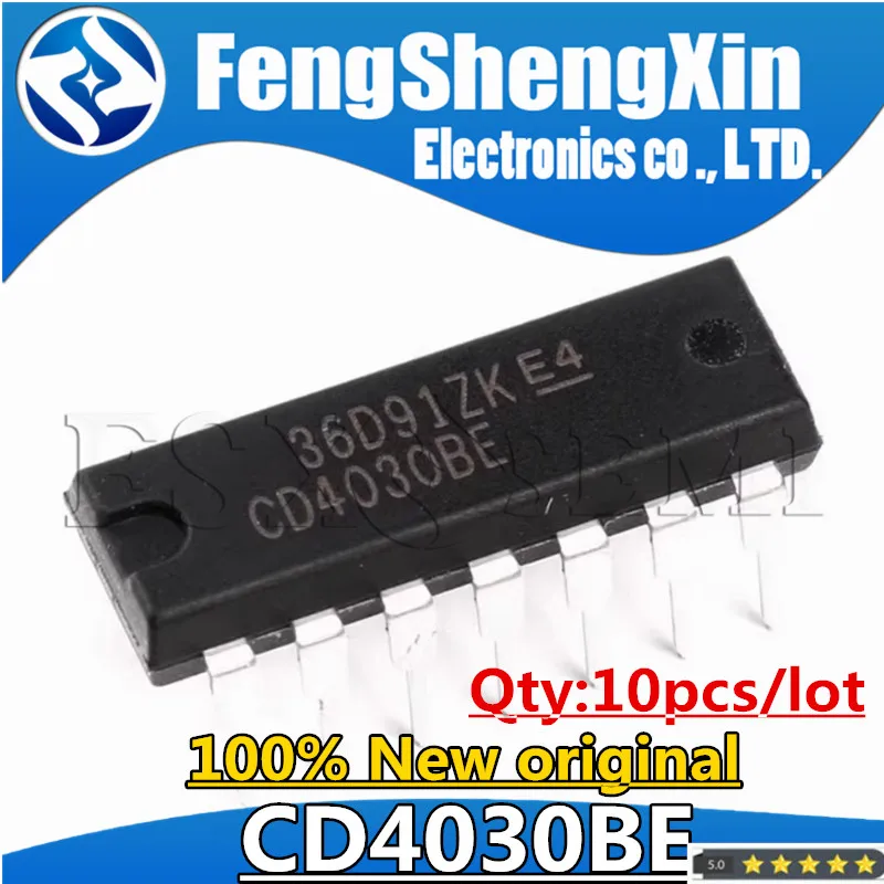 10pcs 100% New  CD4030BE DIP-14 CD4030 DIP14 4030BE DIP CD4030BN TC4030BP  CMOS QUAD EXCLUSIVE-OR GATE IC