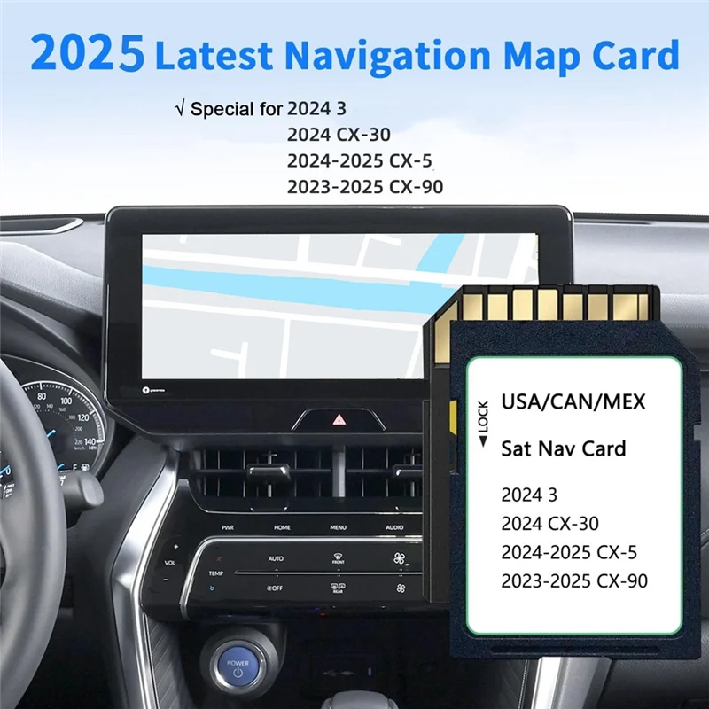 ABJF-Upgraded KMV66 EZ1B خريطة بطاقة SD للملاحة لـ CX-5(2024-2025)، CX-30/Model 3(2024)، CX-90(2023-2025) للولايات المتحدة الأمريكية/CAN/MEX #3