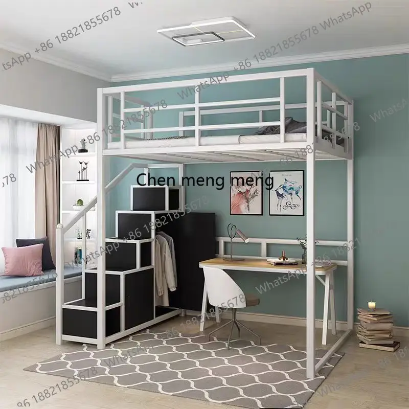 Designer Sale White Bed Simple Iron Italian High Big Metal Bedroom Bed Twin Queen Modern Boys Cama Matrimonial Furniture