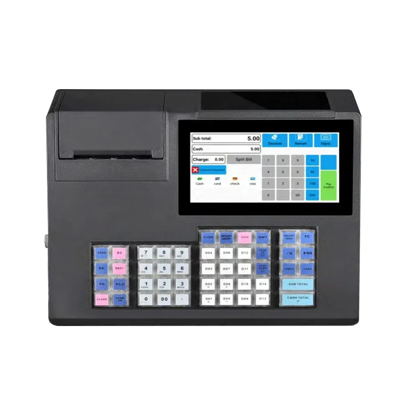 All in One Android 11 48-key Keyboard POS Electronic Cash Register Machine System with Software and 80mm Thermal Printer