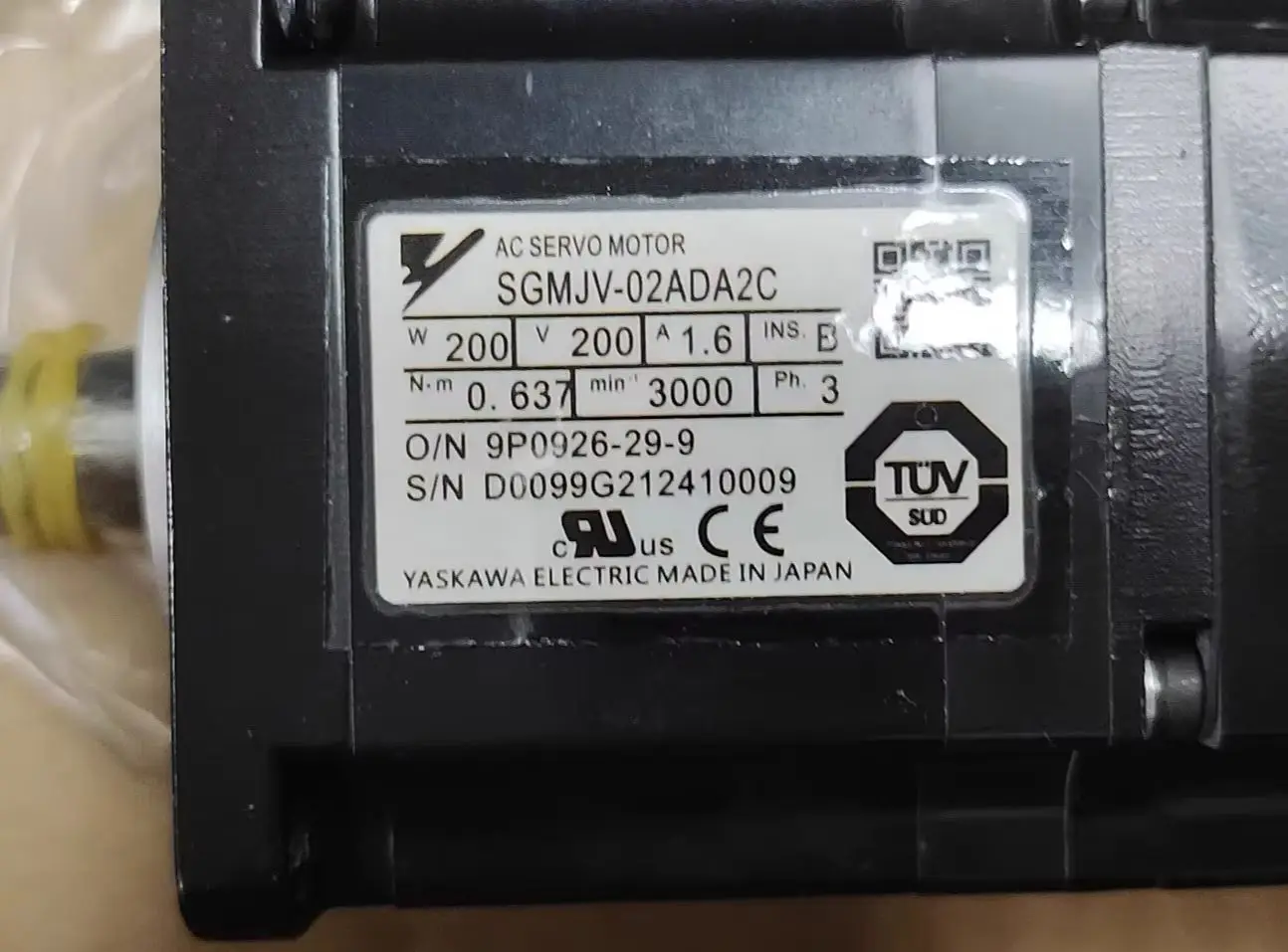 Servo Motor SGMJV-02ADA2C Brand New Original Genuine，Fast shipping